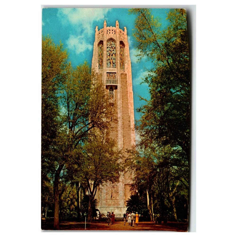 Singing Tower Lake Wales FL Mountain Lake Sanctuary Curteichcolor Postcard